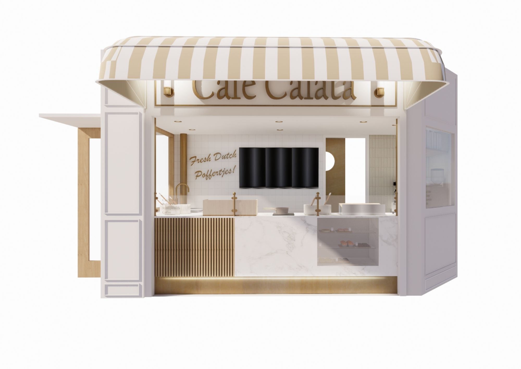 Kiosk Design Hotel Doria Amsterdam Mini Pancakes & Stroopwafels by Calata